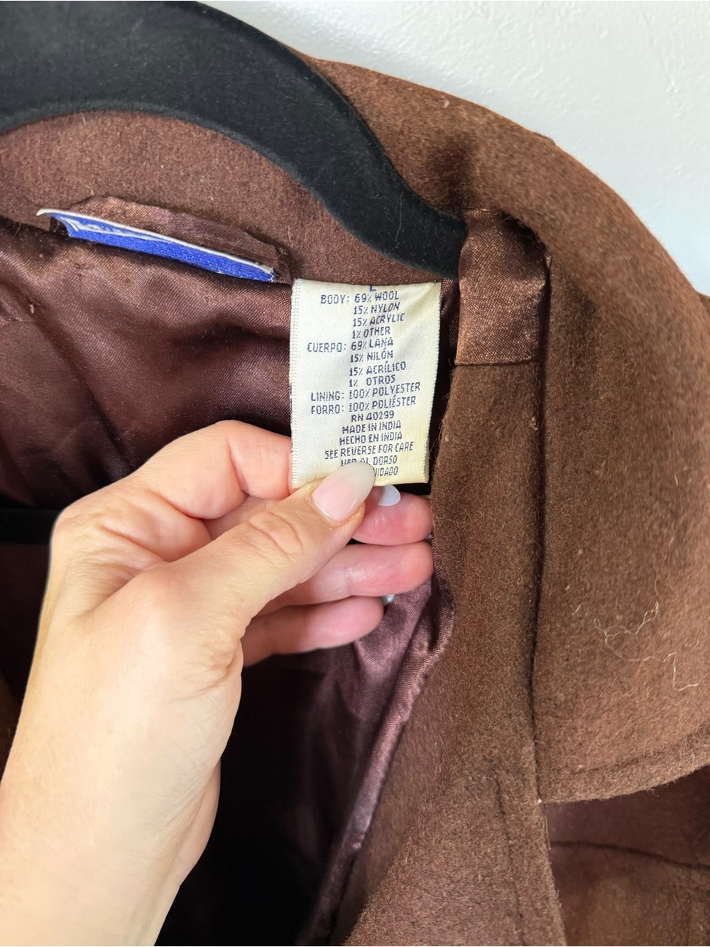 Erika & Co Vintage Brown Wool Cropped Jacket Womens Utility Shacket Pocket Large - Picture 3 of 8